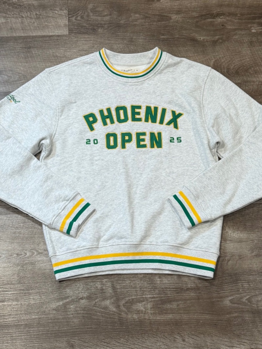Mens barstool golf gray WM phoenix open crewneck sweatshirt size small Euc.